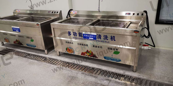 キッチン機器 果物・野菜の泡洗浄シンク 220v/380v/カスタマイズ