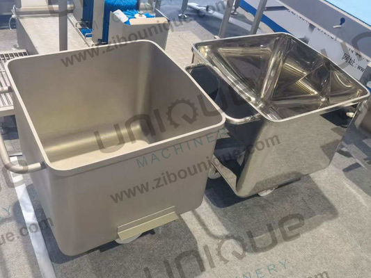 加工工場で鶏肉や牛肉,魚類を運ぶ肉車 200L SUS304