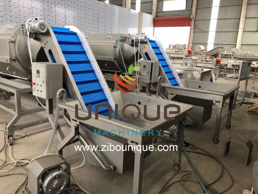 大規模生産のための不?? 鋼304連続ポテト剥き機