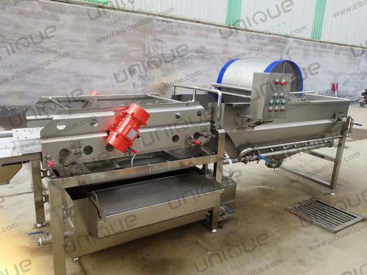 高容量 2000kg/h 野菜の切断 カブス レタス 洗濯加工ラインの機械