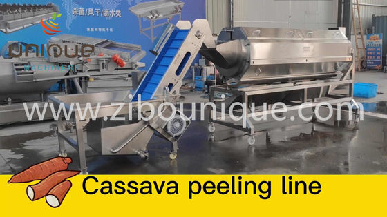 自動生産操作で回転エマーリーローラー甘いジャガイモラシ皮剥き機